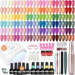 Kit vernis semi permanent 35 couleurs vernis gel uv semi permanent avec lampe uv ponceuse �lectrique ...