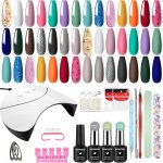 Kit vernis semi permanent complet21 couleurs semi permanent kit de dmarragekit ongle gel u v complet ...