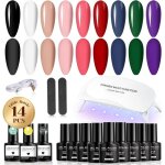 Kit vernis semi permanent avec lampe uv led 14pcs 9 couleurs noir blanc rouge vert violet vernis gel ... Kit vernis semi permanent avec lampe uv led 14pcs 9 couleurs noir blanc rouge vert violet vernis gel ...