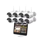 Kit de vidosurveillance wifi 3 - en - 1 robicam ? 8 camras sans fil + cran 12 intgr