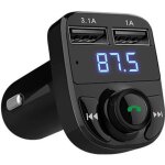 Kit de voiture bluetooth - fm - lecteur mp3 - chargeur sans fil - noir - mains libres