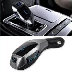 Kit voiture mains libres - bluetooth - fm transmetteur - lecteur mp3 - chargeur usb - noir