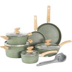 Kitchen academy lot de 12 casseroles avec revetement anti - adhesif - avec couvercle casseroles et poeles ...