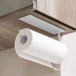 Kitchen roll holder en aluminium avec finition mate support de papier essuie - tout sans perage pour ...