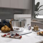 Kitytety robot ptissier 1600w robot ptrin multifonction avec bol 8 l batteur fouet crochet 6 vitesses ...