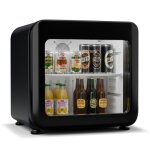 Klarstein audrey evo rfrigrateur  boissons 46 l frigo design rtro mini bar porte en verre noir