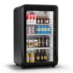 Klarstein audrey evo r�frig�rateur � boissons porte en verre mini bar mini frigo 93 l design r�tro noir ...
