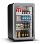 Klarstein audrey evo r�frig�rateur � boissons porte vitr�e mini bar mini frigo 113 l design r�tro noir ...