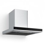 Klarstein verosteel hotte aspirante 60 cm 8816 m� / h classe a + + inox & verre led 3 vitesses hotte ...