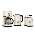 Klarstein victoria pack ensemble grille - pain bouilloire machine à café noir noir Klarstein victoria pack ensemble grille - pain bouilloire machine à café noir noir