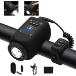Klaxon de vlo lectronique avec lumire mini sonnettes lectrique vlo  6 sons phare rechargeable usb ...