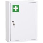 Kleankin pharmacie armoire murale verrouillable avec deux cl�s en acier blanc 40x15x535cm pour salle ...