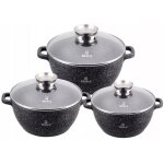 Klnberg set de 6 casseroles 26 / 39 / 48l anti - adhsif avec couvercle kb4052