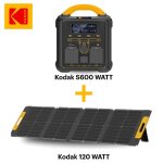 Kodak kit station dnergie portable s600 + panneau solaire 120w - batterie 551wh - multiports - idal ...