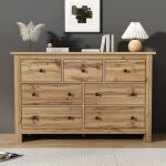 Commode - kodise - kodise commode moderne - 7 tiroirs - aspect bois - glissi�res silencieuses