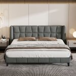 Kodise lit adulte lit double lit capitonné 180 x 200 cm - avec sommier à lattes en bois et tête de lit ... Kodise lit adulte lit double lit capitonné 180 x 200 cm - avec sommier à lattes en bois et tête de lit ...