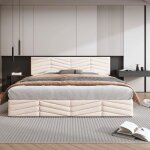 Kodise lit double coffre 160x200 cm lit capitonn� - velours - avec sommier � lattes - sans matelas - ...