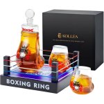 Kollea boxing whiskey decanter set with 2 glove glasses - unique gift for men & boxing fans