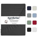 Komfortec jersey drap housse 140x200 cm 100% coton anthracite