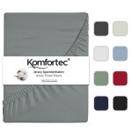 Komfortec jersey drap housse 140x200 cm 100% coton gris