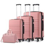 Kono ensemble de 4 valises de voyage rigide lgere valise (51. 5 / 65 / 75cm)  4 roulettes avec serrure ...