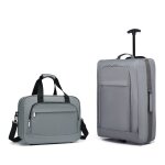Kono set de 2 valises 53x36x18cm bagage à main avion valise de voyage à 2 roulettes bagages en polyester ... Kono set de 2 valises 53x36x18cm bagage à main avion valise de voyage à 2 roulettes bagages en polyester ...