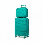 Kono set de 2 valises cabine rigide 55x40x20cm l�g�re valises de voyage � 4 roulettes + serrure tsa & ...