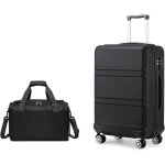 Kono set de 2 valises de voyage 51. 5x38x21cm rigide bagage cabine � 4 roulettes avec serrure tsa + sac ...
