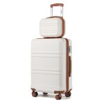 Kono set de 2 valises de voyage 65x44x25. 5cm valise rigide abs bagage cabine + valise vanity case  ...