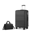 Kono set de 2 valises de voyage 75x48x30cm rigide bagage cabine � 4 roulettes avec serrure tsa + sac ...