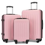 Kono set de 3 valises (54. 5 / 64. 5 / 74. 5cm) valise de voyage rigide en abs  4 roulettes ultra lger ...