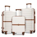Kono set de 3 valises de voyage rigides (55 / 66 / 76cm) abs + pc - valise cabine l�g�re & durable 4 ...