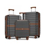 Kono set de 3 valises de voyage rigides (55 / 66 / 76cm) abs + pc - valise cabine l�g�re & durable 4 ...