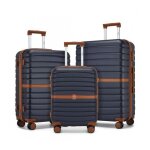 Kono set de 3 valises de voyage rigides (55 / 66 / 76cm) abs + pc - valise cabine l�g�re & durable 4 ...