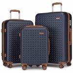 Kono set de 3 valises de voyage 55 + 65 + 75cm bagage en abs + pc valise rigide trolley l�g�re bagage ...