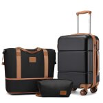 Kono set de 3 valises de voyage l�g�re 54x37. 5x22cm&vanity case et pliable sac de voyage pour sport ...