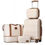 Kono set de 4 valises de voyage rigide bagage cabine 51cm avec serrure tsa & portable vanity case + sac ...