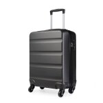 Kono valise moyenne taille 66 cm rigide legere a 4 roulettes pivotantes avec serrure a combinaison gris ...
