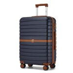 Kono valise rigide moyenne taille 66. 5x45. 5x25. 5cm valise de voyage abs + pc avec 4 roulettes et serrure ...