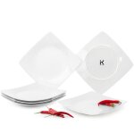 Konsimo epiri assiettes plates 6 pices cramique premium design moderne lave - vaisselle / micro - ondes ...