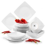 Konsimo epiri service de table 18 pi�ces pour 6 personnes c�ramique premium design moderne entretien ...
