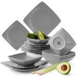Konsimo epiri service de table 18 pi�ces pour 6 personnes c�ramique premium design moderne entretien ...
