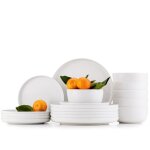 Konsimo service de table complet victo avec bols set de vaisselle (18 pices) pour 6 personnes faence ...