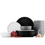 Konsimo service de table complet victo avec bol set de vaisselle (18 pi�ces) pour 6 personnes mat rond ...