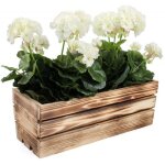 Kotarbau jardini�re en bois pour balcon 400 x 180 x 150 mm bois br�l� noirci