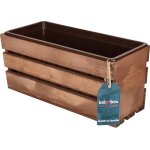 Kotarbau jardinière en bois marron avec insert en plastique 40 x 18 x 15 cm Kotarbau jardinière en bois marron avec insert en plastique 40 x 18 x 15 cm