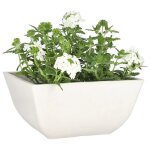 Kotarbau pot de fleurs carré en matériaux recyclés blanc 25 x 25 x 127 cm Kotarbau pot de fleurs carré en matériaux recyclés blanc 25 x 25 x 127 cm