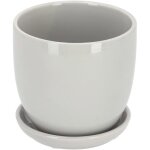 Kotarbau pot de fleurs en c�ramique - pour fleurs et plantes - diam�tre : 20 cm - avec bac d�gouttement ...