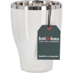Kotarbau pot de fleurs rond haut c�ramique blanc argent 13 cm pot de plantes
