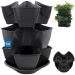 Kotarbau pot  herbes triple 40x30 cm anthracite jardin dherbes aromatiques vertical